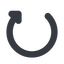 Wide, solid, horizontal, mirror, wait, load, update, reload, refresh, restore, change icon